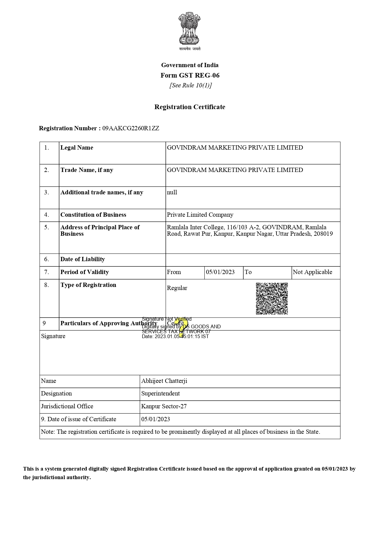 Govind Ram Marketing Pvt Ltd